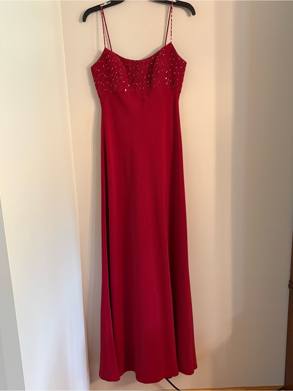 David’s Bridal Sequin Babydoll Formal Dress